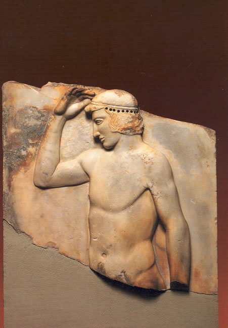 Greek relief boy athlete